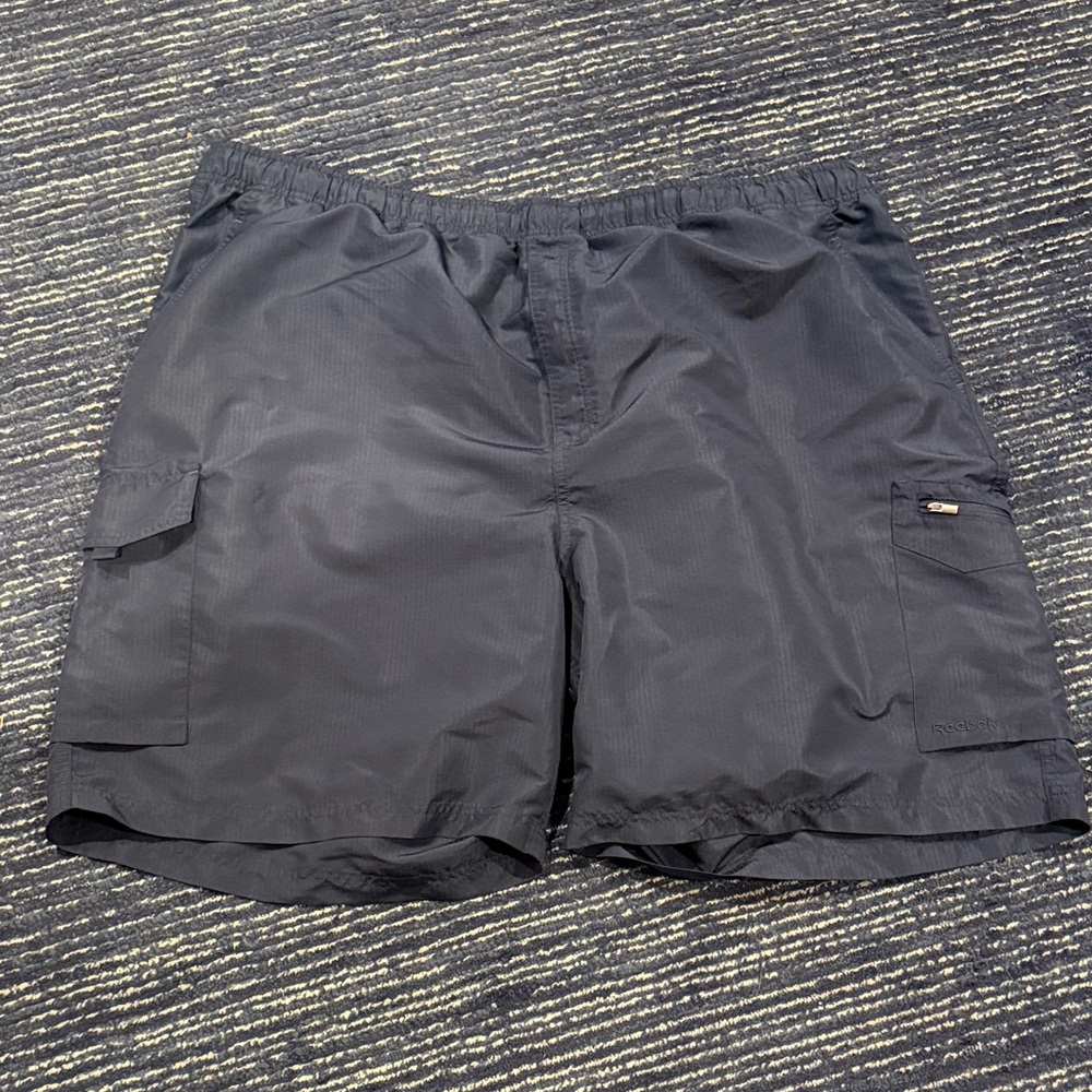 Reebok Men's Navy Athletic Cargo Shorts